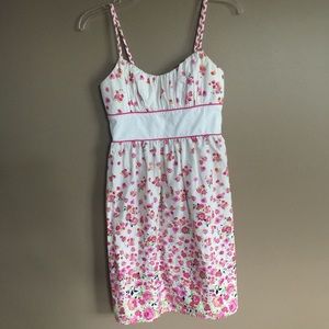 Grass collection whites &pink floral dress